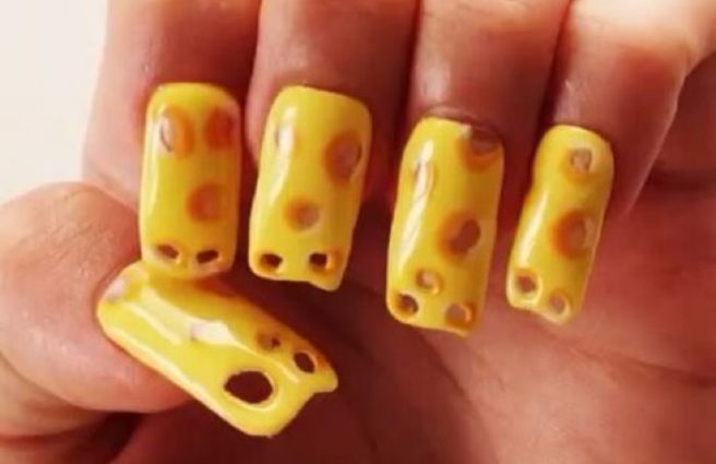 Please NO! Swiss cheese nails are here to completely gross you out