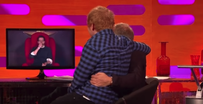 Ed Sheeran was stunned when his childhood friend turned up on TV