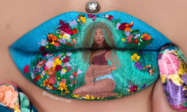Beyoncé’s iconic pregnancy shoot just got immortalised in lip art
