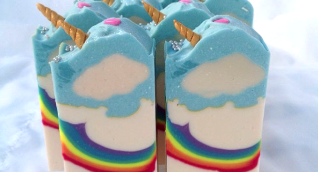 We need these rainbow unicorn soaps in our bathroom ASAP