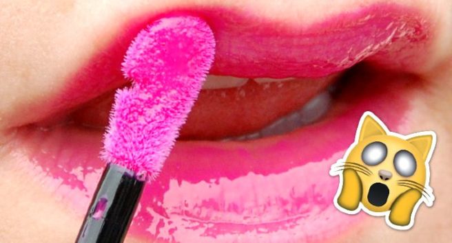 ‘Kissing a kitten’s nose’ So, we’re kinda freaked out by this lipgloss