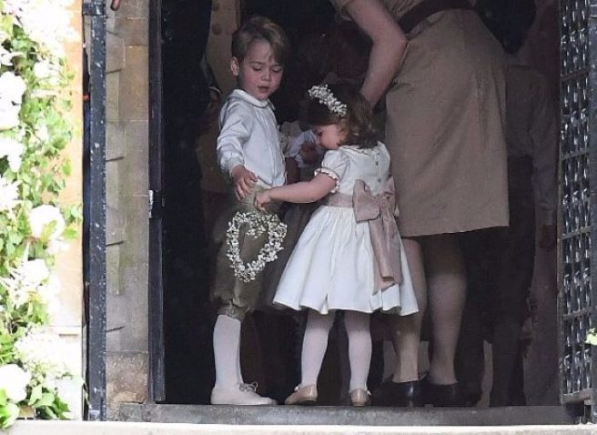 ADORABLE! George and Charlotte have arrived at Pippa’s wedding