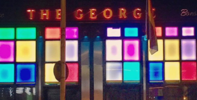 The George was homophobically vandalised, and Twitter responded