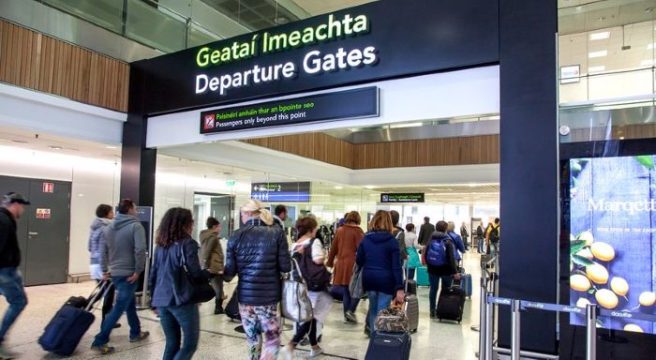 Dublin Airport flyers were treated to a surprise sing-along on Saturday