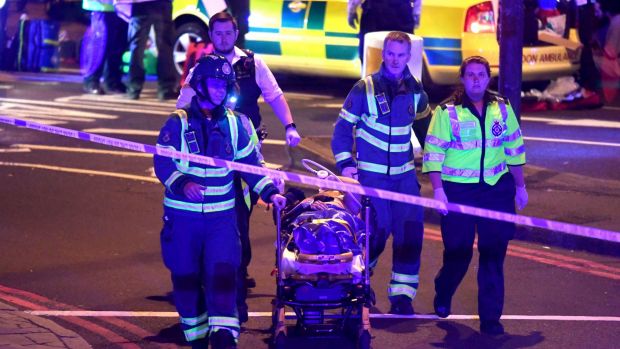 One dead and eight injured as van hits crowds near London mosque