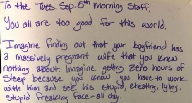 ‘I ugly cried the whole way to work’: This note to a barista is pure feels