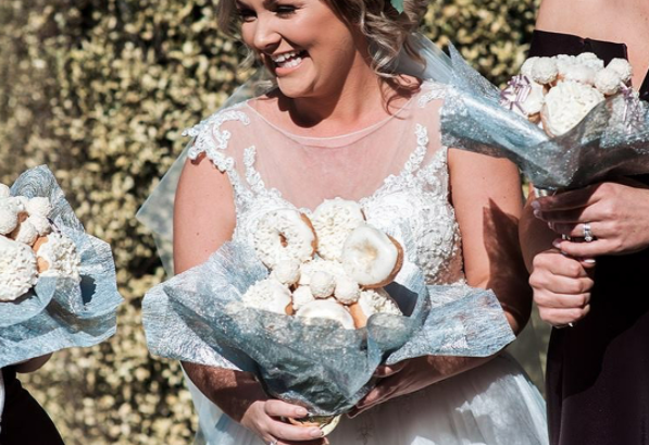 Who needs flowers? This doughnut bouquet is absolute wedding goals