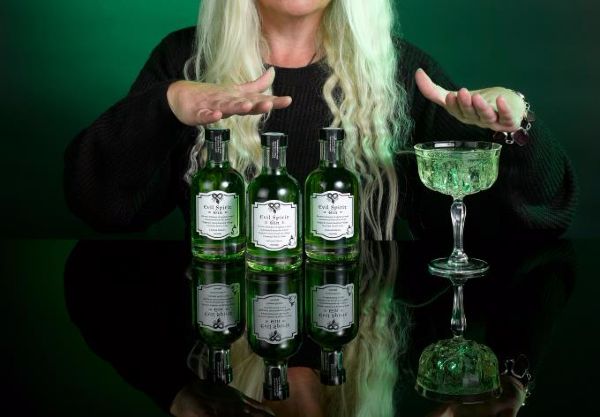 So there’s a Halloween themed GIN, and it’s cursed by a real witch