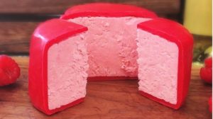 So, pink, prosecco flavoured cheese is a thing (and we need to try it)