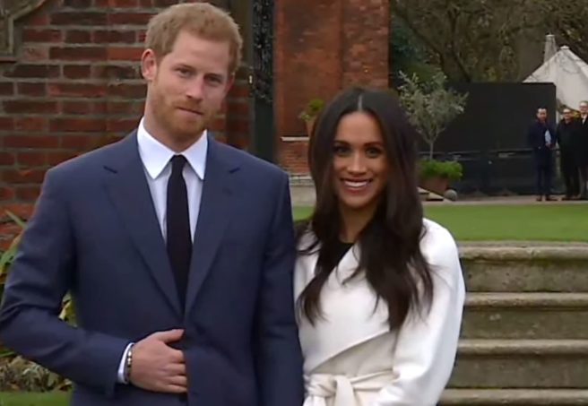 Prince Harry and Meghan Markle pose for first official photocall