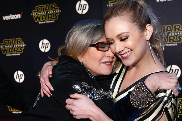 ”Love you times infinity’: Billie Lourd’s tribute to Carrie Fisher