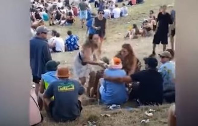 Topless reveller retaliates against man who groped her at festival