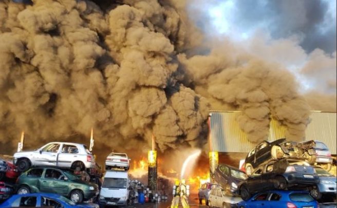 BREAKING: Dublin Fire Brigade tackle blaze near Dublin Airport
