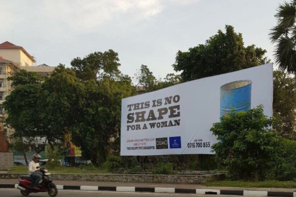 Body-shaming billboard removed thanks to efforts of activists