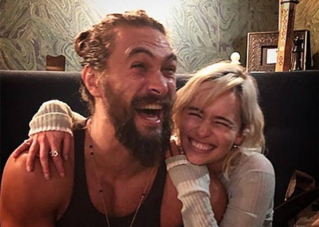 Emilia Clarke and Jason Momoa just had the BEST GoT reunion