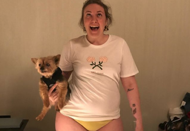 Lena Dunham celebrates hysterectomy with nude photos