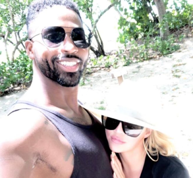 Khloe Kardashian and Tristan Thompson are loved-up on holiday