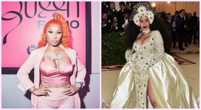Cardi B tries to fight Nicki Minaj for dissing her baby at NYFW party