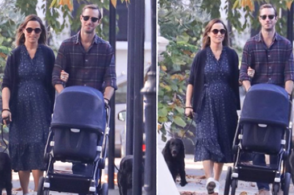 Pippa Middleton steps out with with baby son for the first time