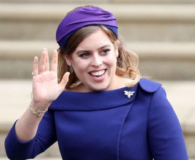 That headband: Princess Beatrice’s Maid of Honour outfit is GORGE