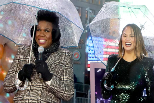Chrissy Teigen started 2019 by getting hit by an umbrella