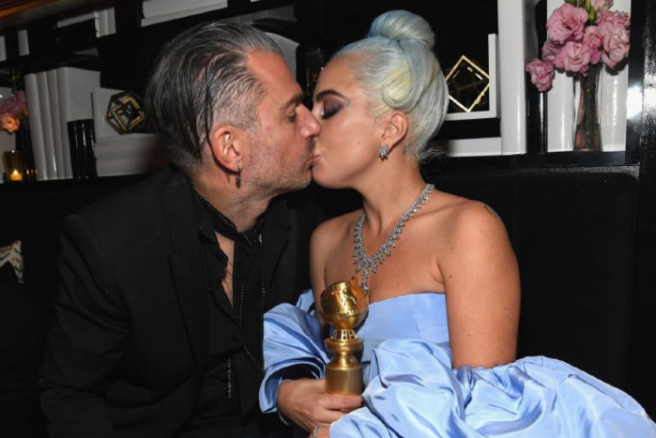 Lady Gaga eating cereal in bed with her Golden Globe is LIFE ITSELF