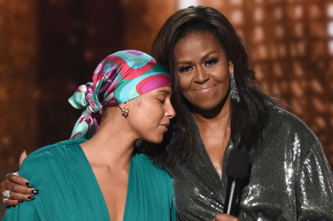 Powersuit: Michelle Obama casually stole the Grammys show