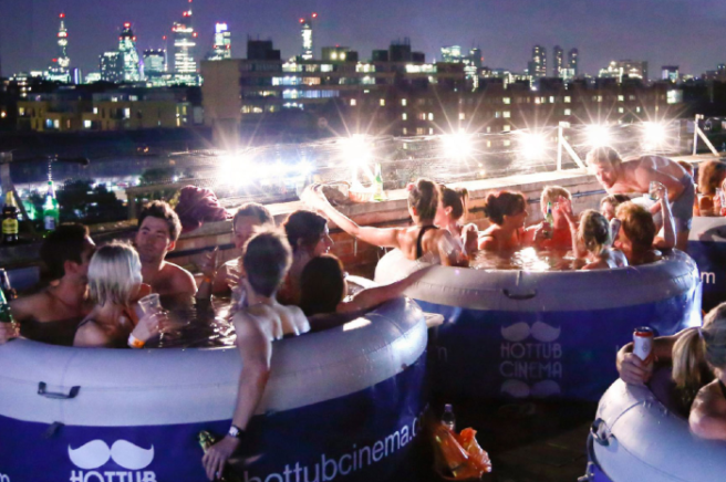 An outdoor hot tub cinema is coming to London this summer