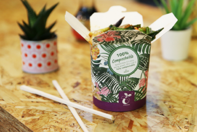 Camile is the FIRST chain in Europe to launch compostable packaging