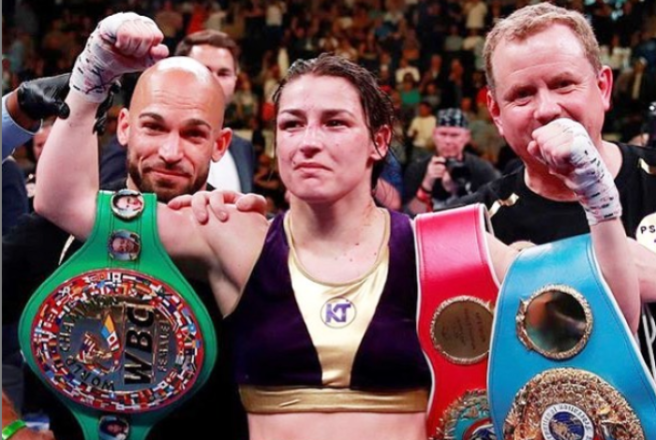 Watch: Katie Taylor arrives back in Ireland after phenomenal win