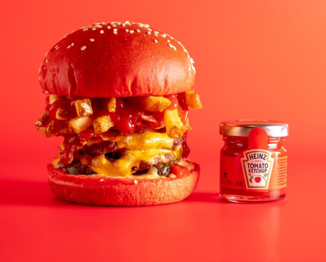 Heinz & Wowburger bring red tomato ketchup burger to restaurants!