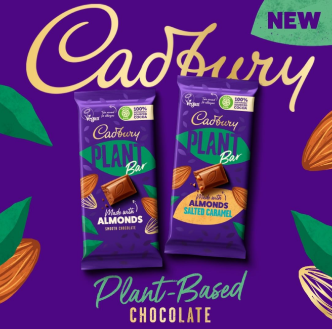 Cadbury launches it’s first plant based chocolate bars in two flavours!