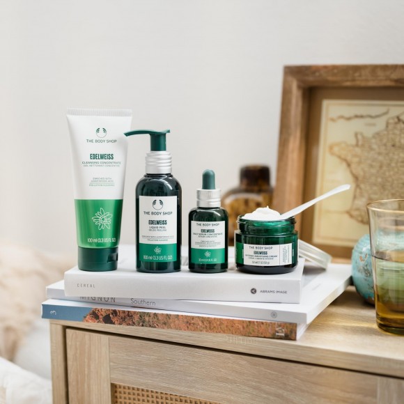 The Body Shop changes name of best-selling range from ‘Drops Of Youth’ to ‘Edelweiss’.