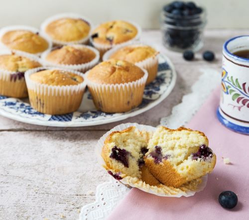 Bake these delicious gluten free Blueberry Muffins using Odlums GF flour